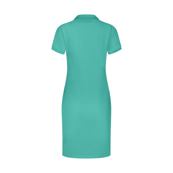 THE STAPLE POLO DRESS-SEAFOAM