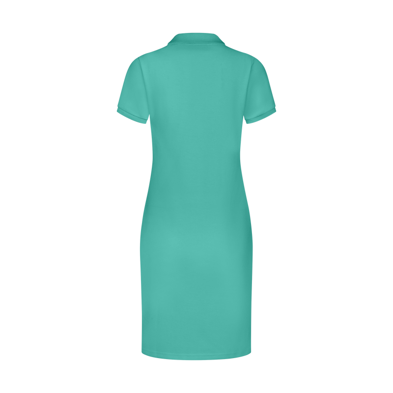 THE STAPLE POLO DRESS-SEAFOAM