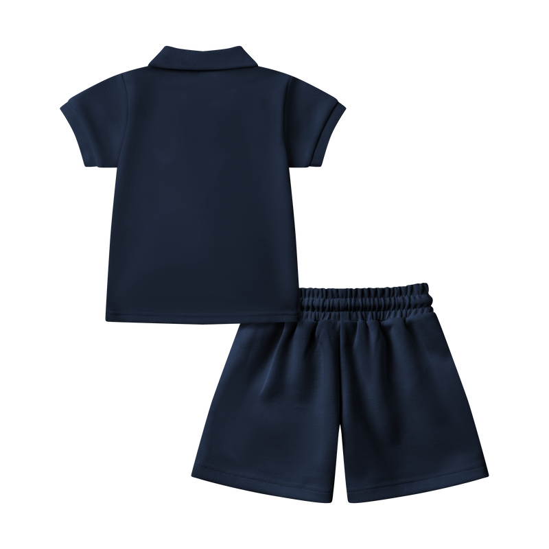 BOYS STAPLE POLO SET-INDIGO