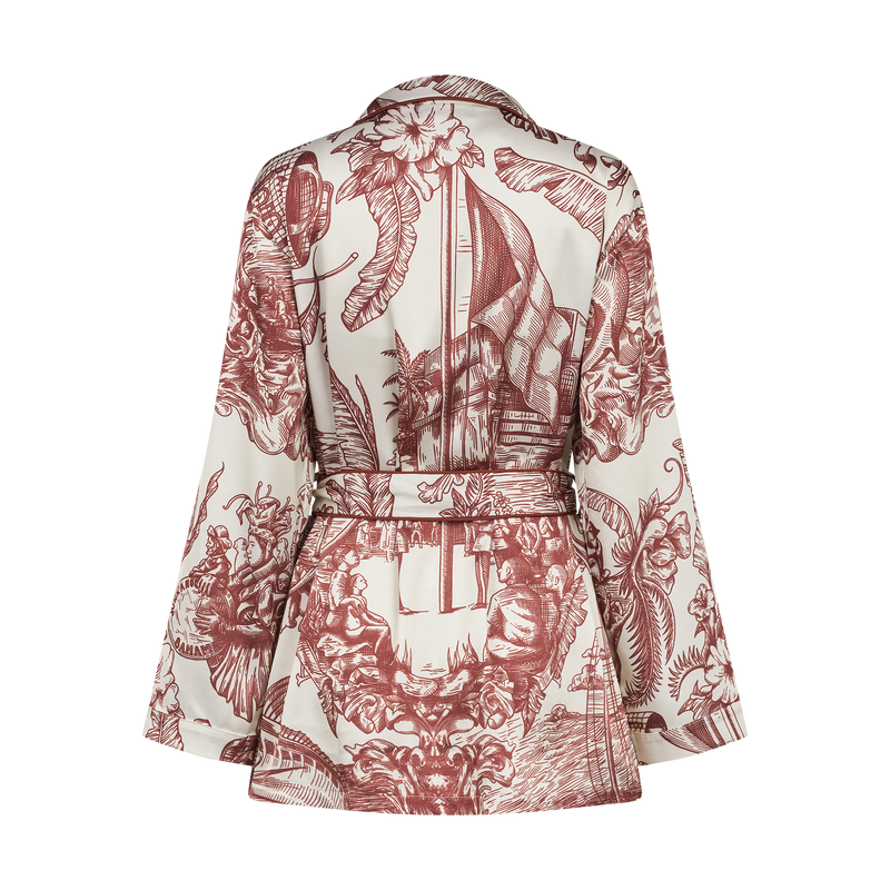 The Toile Heritage Pajamas-Burgundy