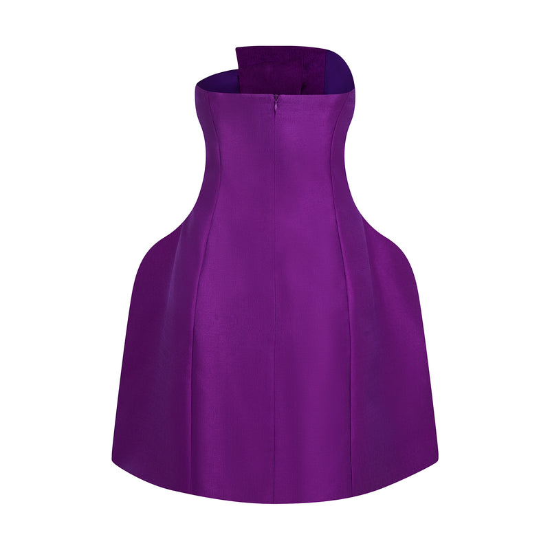 THE ALIGER STRAPLESS DRESS-AMETHYST