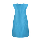 THE ALIGER SHIFT DRESS-ICE BLUE