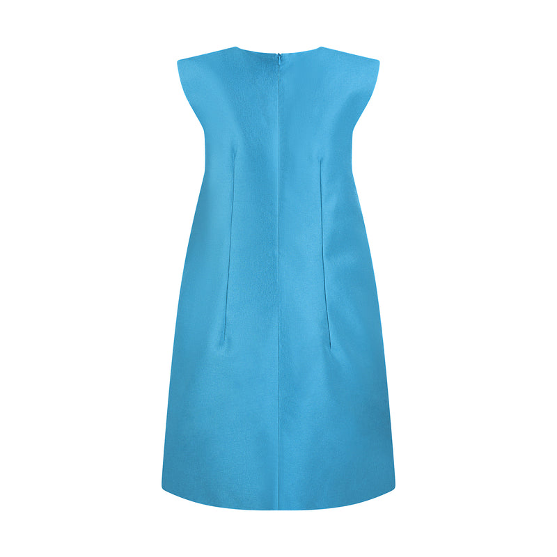 THE ALIGER SHIFT DRESS-ICE BLUE