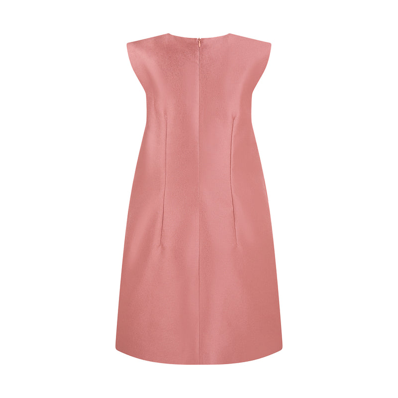 THE ALIGER SHIFT DRESS-MAUVE