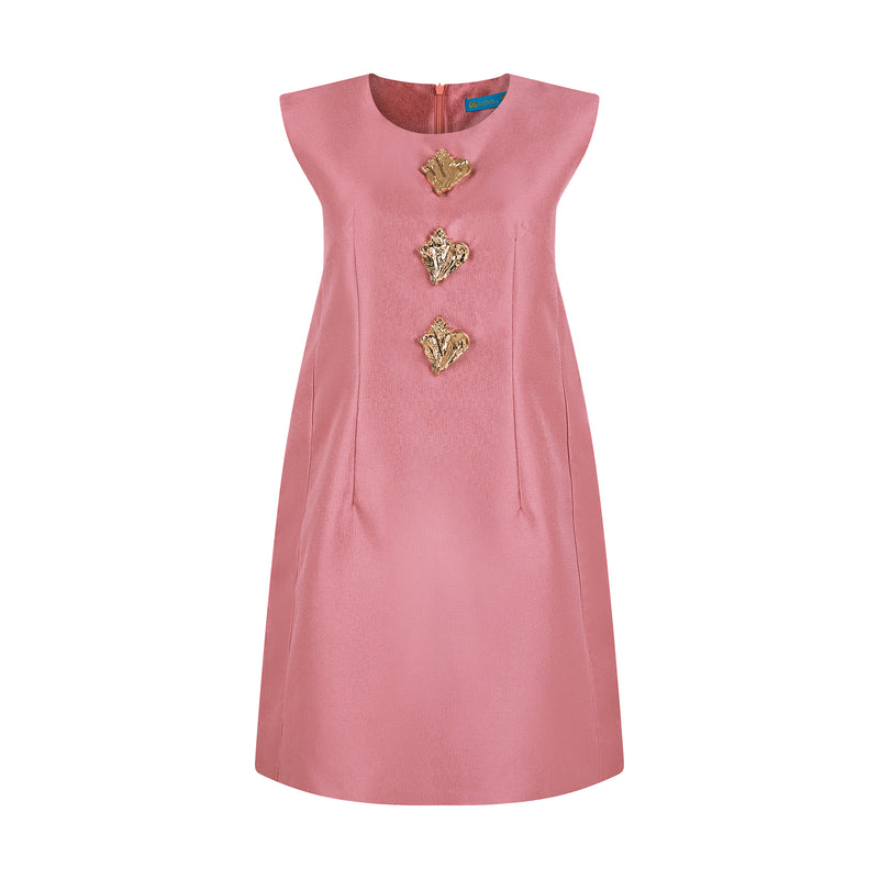 THE ALIGER SHIFT DRESS-MAUVE