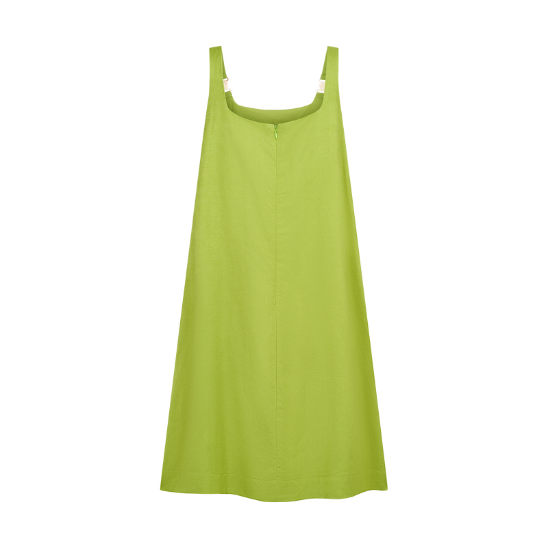 THE STROMBUS SHIFT DRESS-CHARTREUSE