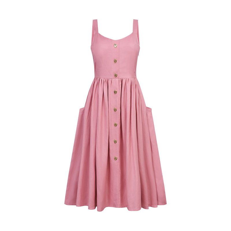 THE STROMBUS SWEETHEART DRESS-MAUVE