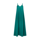 THE STROMBUS LINEN MAXI DRESS-GREEN