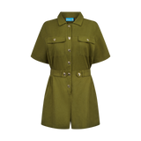 THE STROMBUS ROMPER-OLIVE