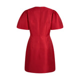 THE PHYLUM BABY DOLL DRESS-RED