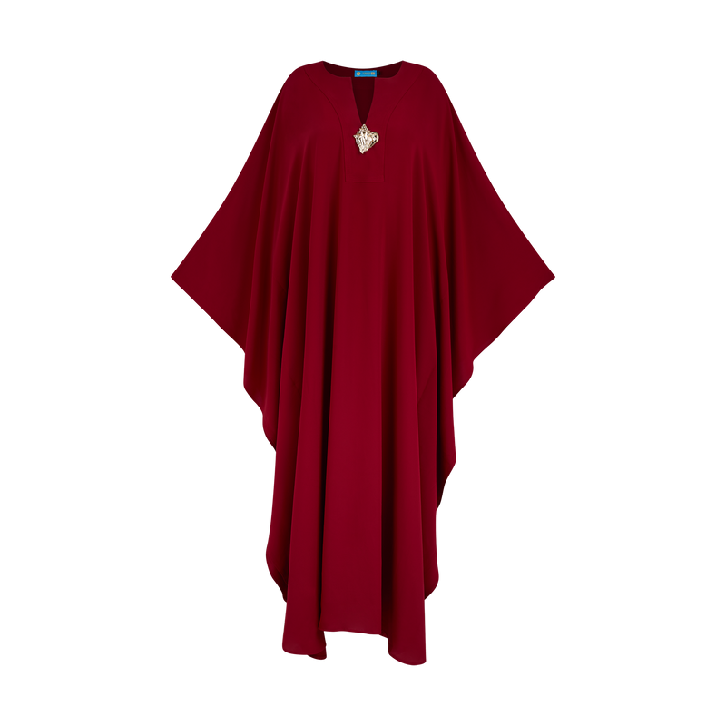 THE ALIGER KAFTAN-BURGUNDY