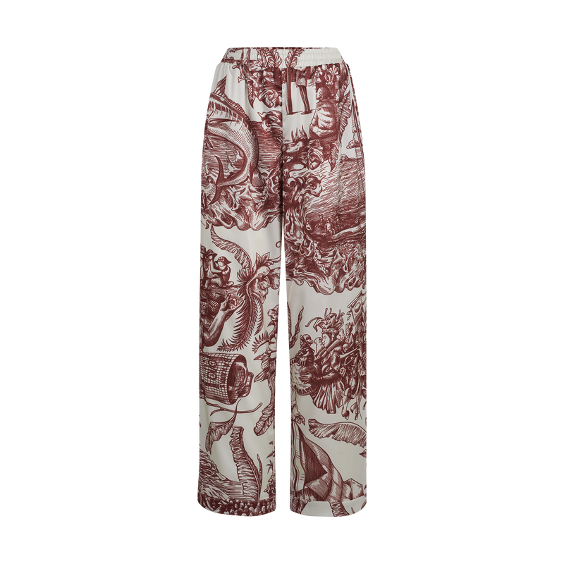 The Toile Heritage Pajamas-Burgundy