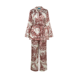 The Toile Heritage Pajamas-Burgundy