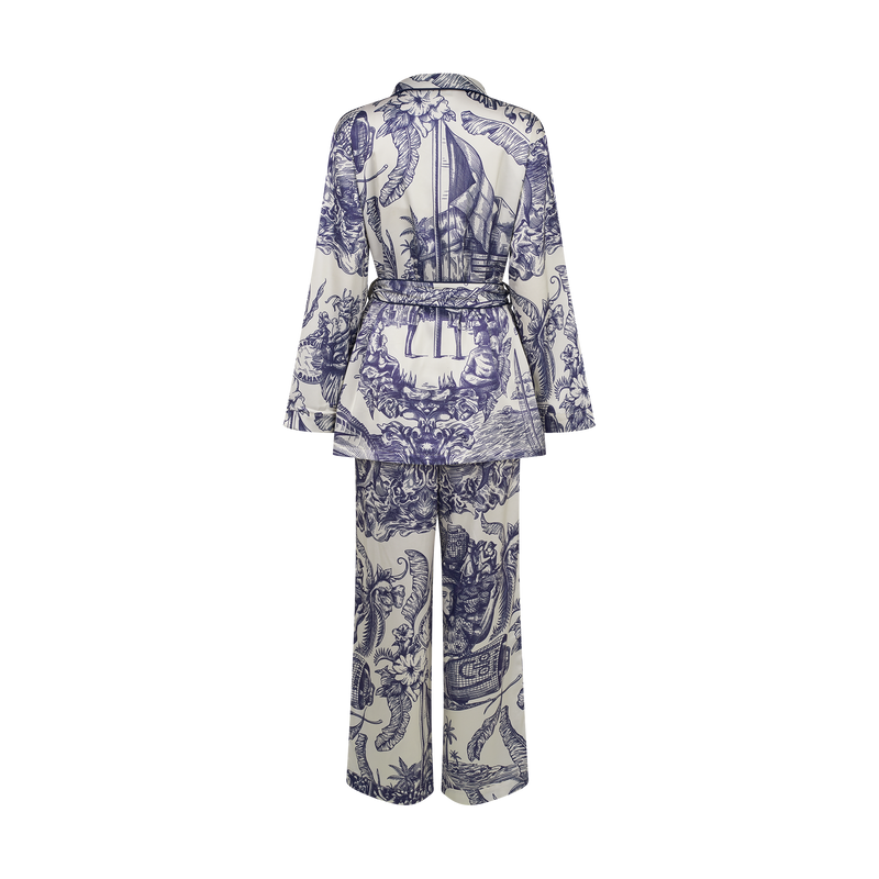 The Toile Heritage Pajamas-Navy