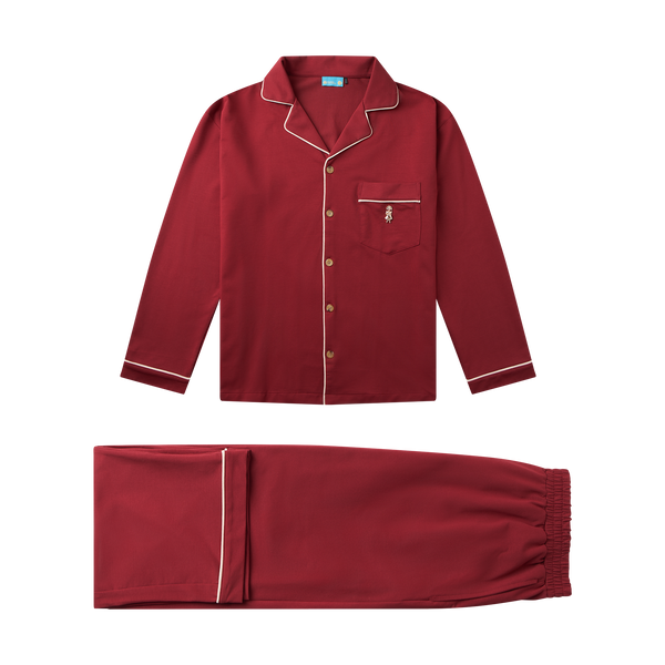 Men’s Holiday Pajamas-Burgundy